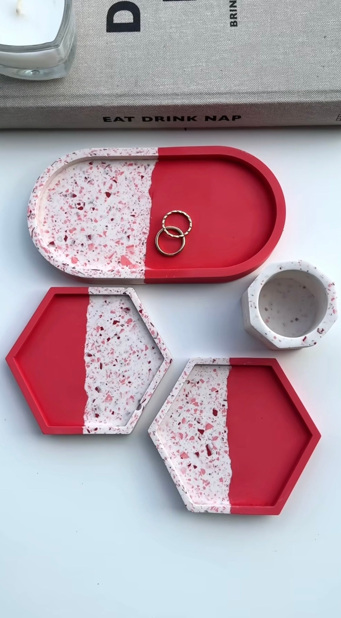 4 Piece Set - Red Split